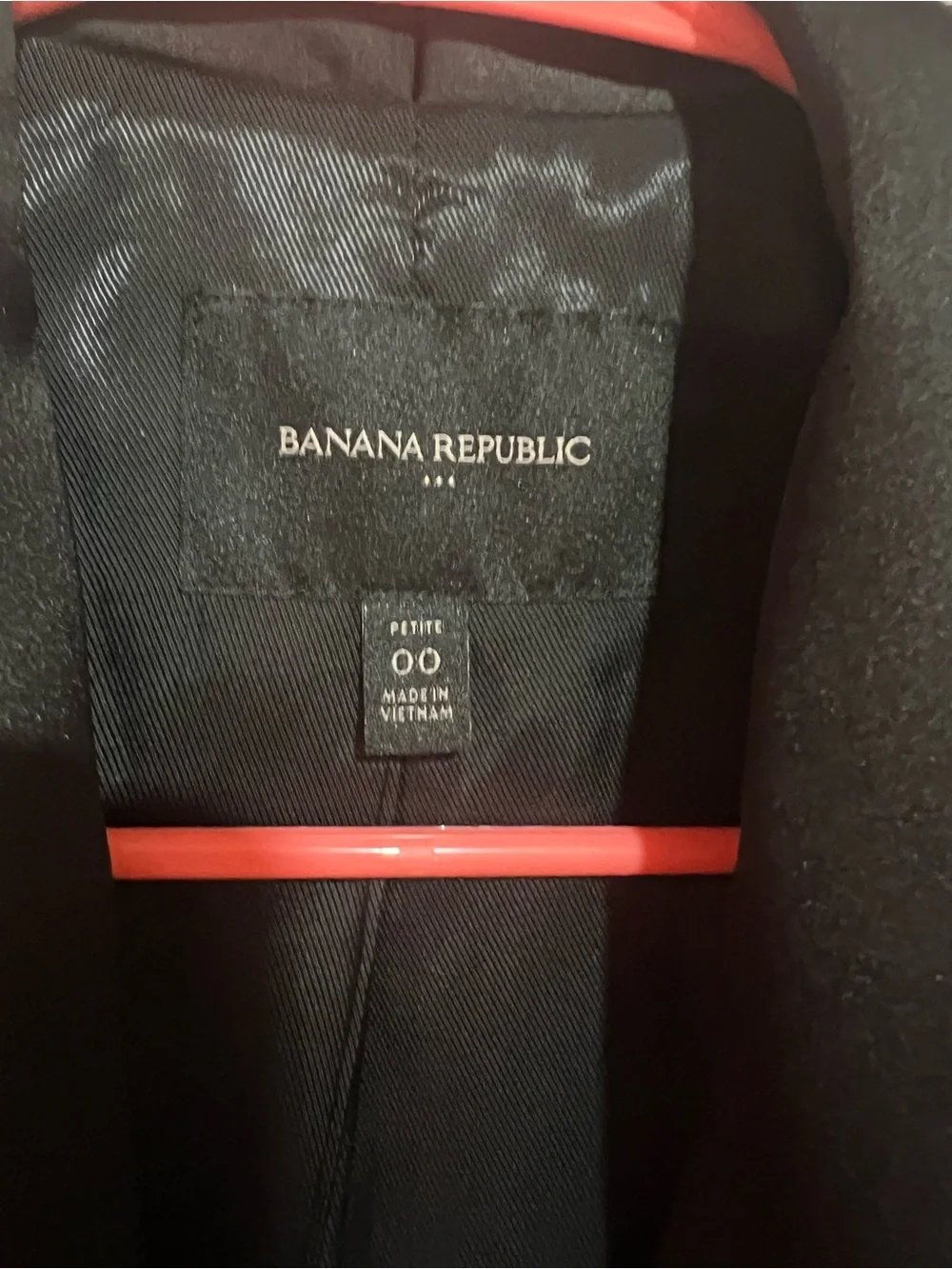 Banana Republic Women’s Black Satin Shawl Lapel Tuxedo Jacket Petite 00